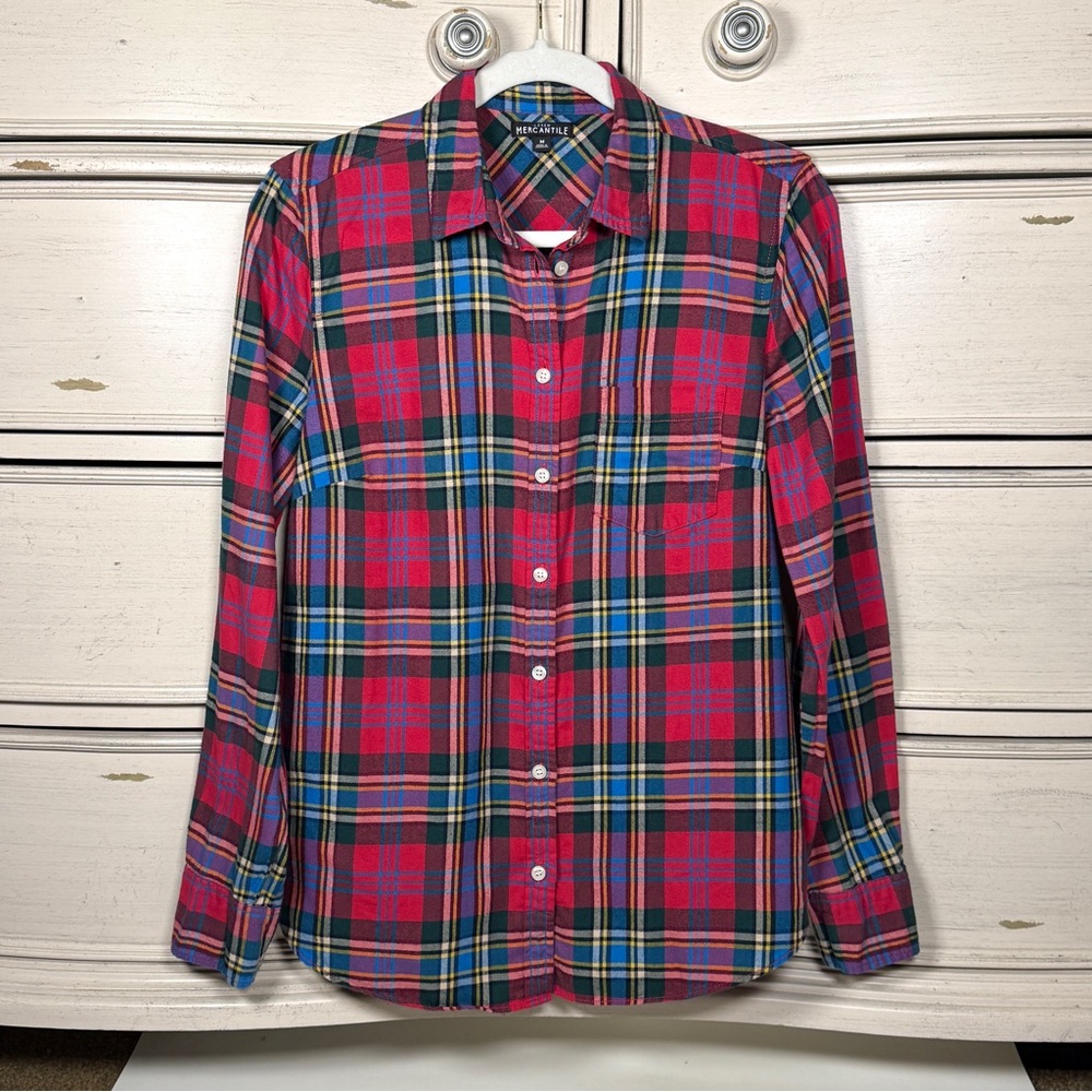 J. Crew Multicolor Plaid Flannel Shirt